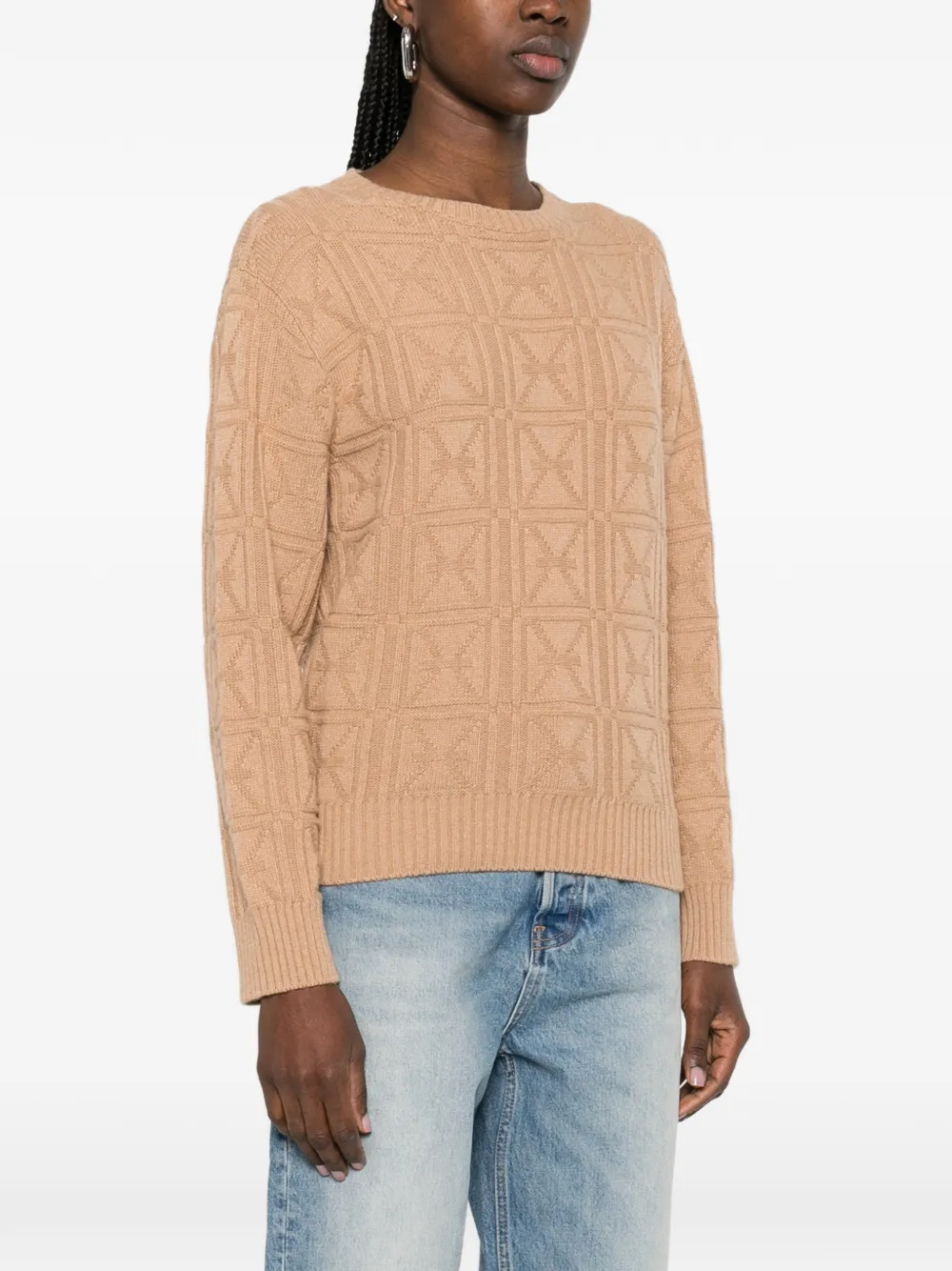  John Richmond Patterned Sweater - Brown 