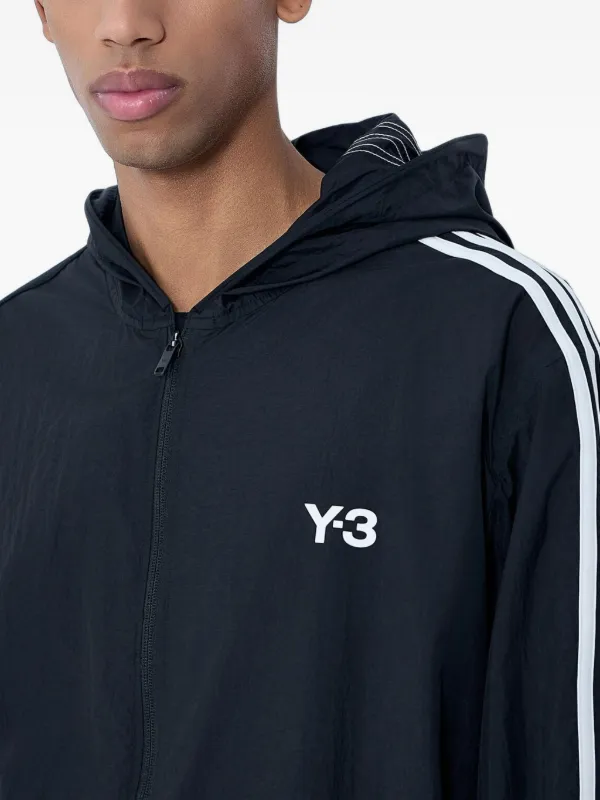 Y-3 Nylon Wired 3-Stripes Track Top | Black | FARFETCH