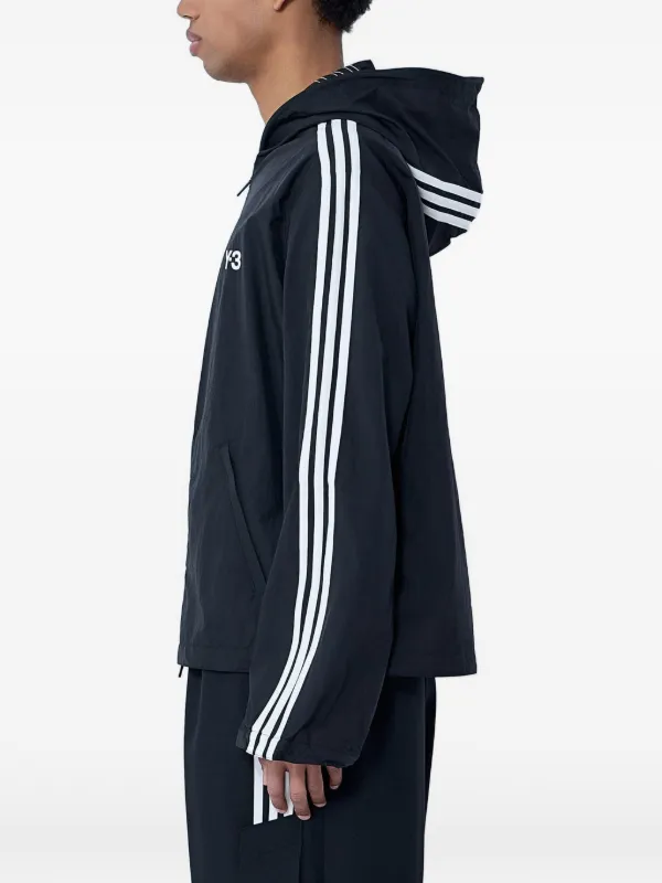 Y-3 Nylon Wired 3-Stripes Track Top | Black | FARFETCH