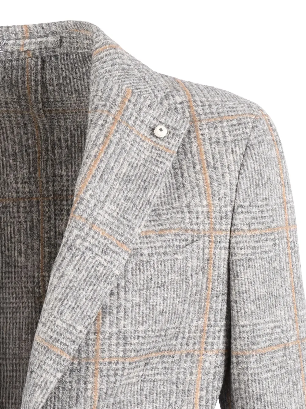  L.b.m. 1911 Checked Single-breasted Blazer - Grey 