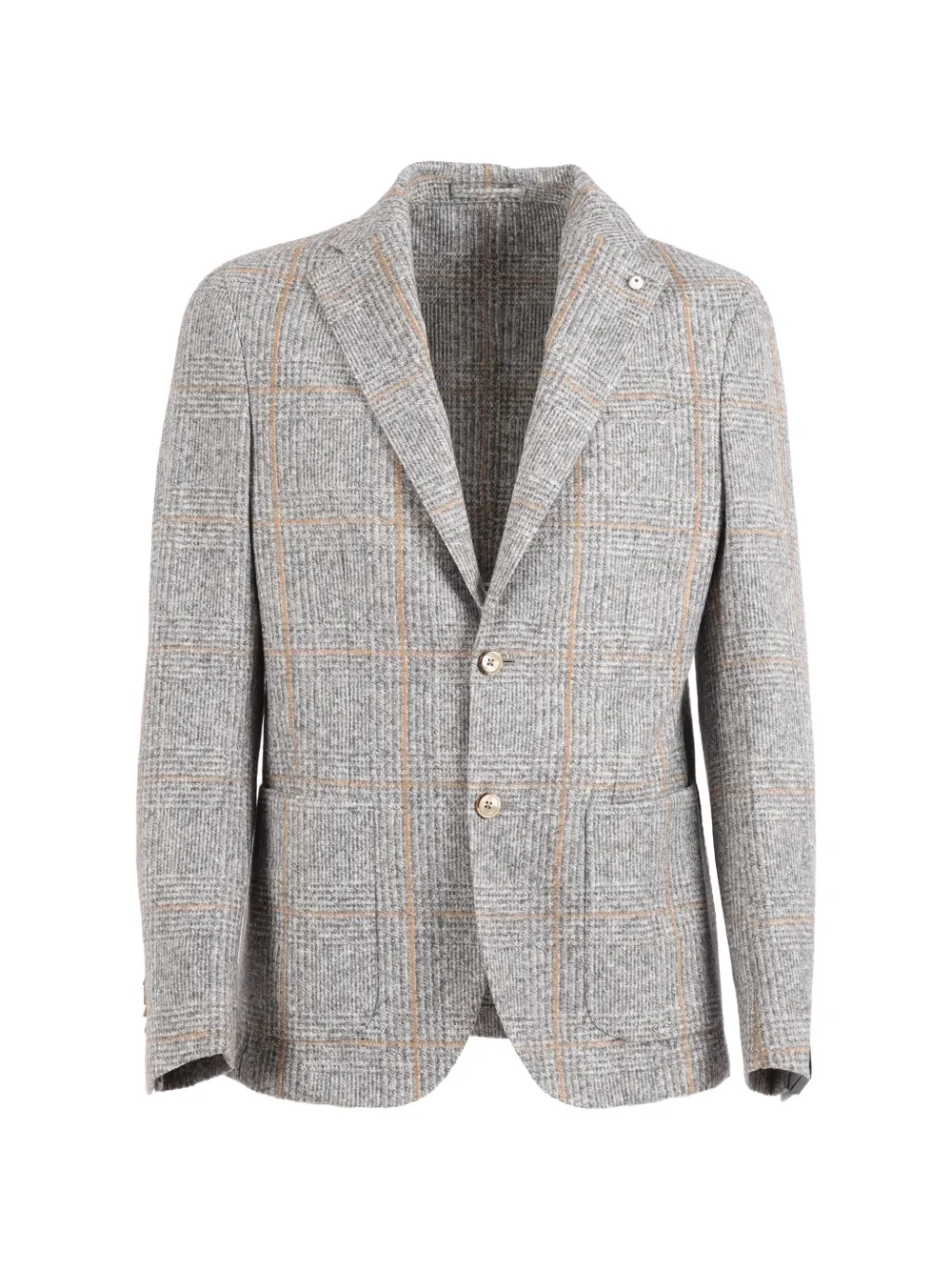 L.B.M. 1911 checked single-breasted blazer - Grigio