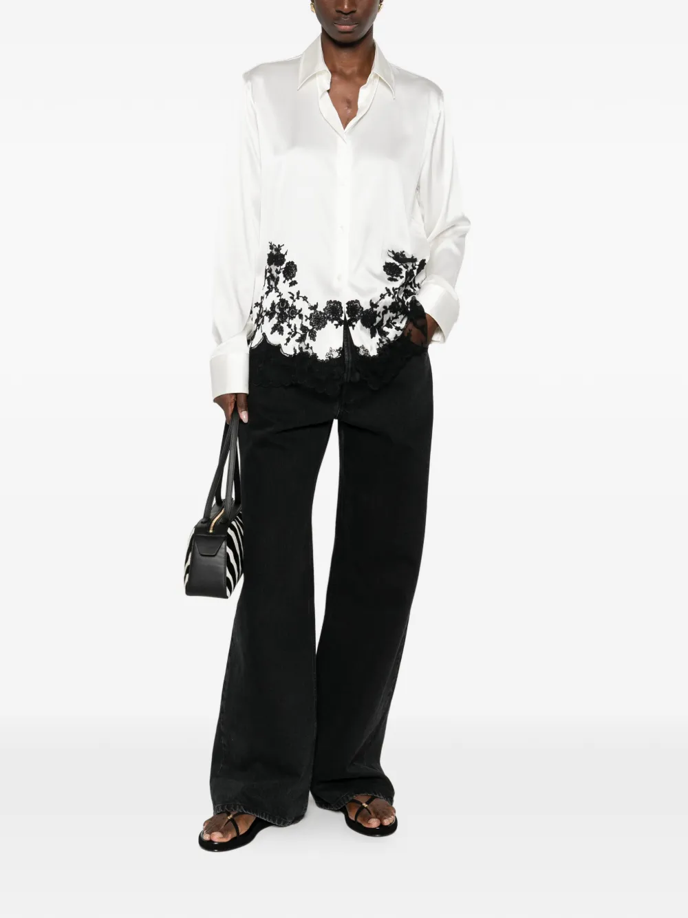 Ermanno Scervino lace embroidered shirt - Wit
