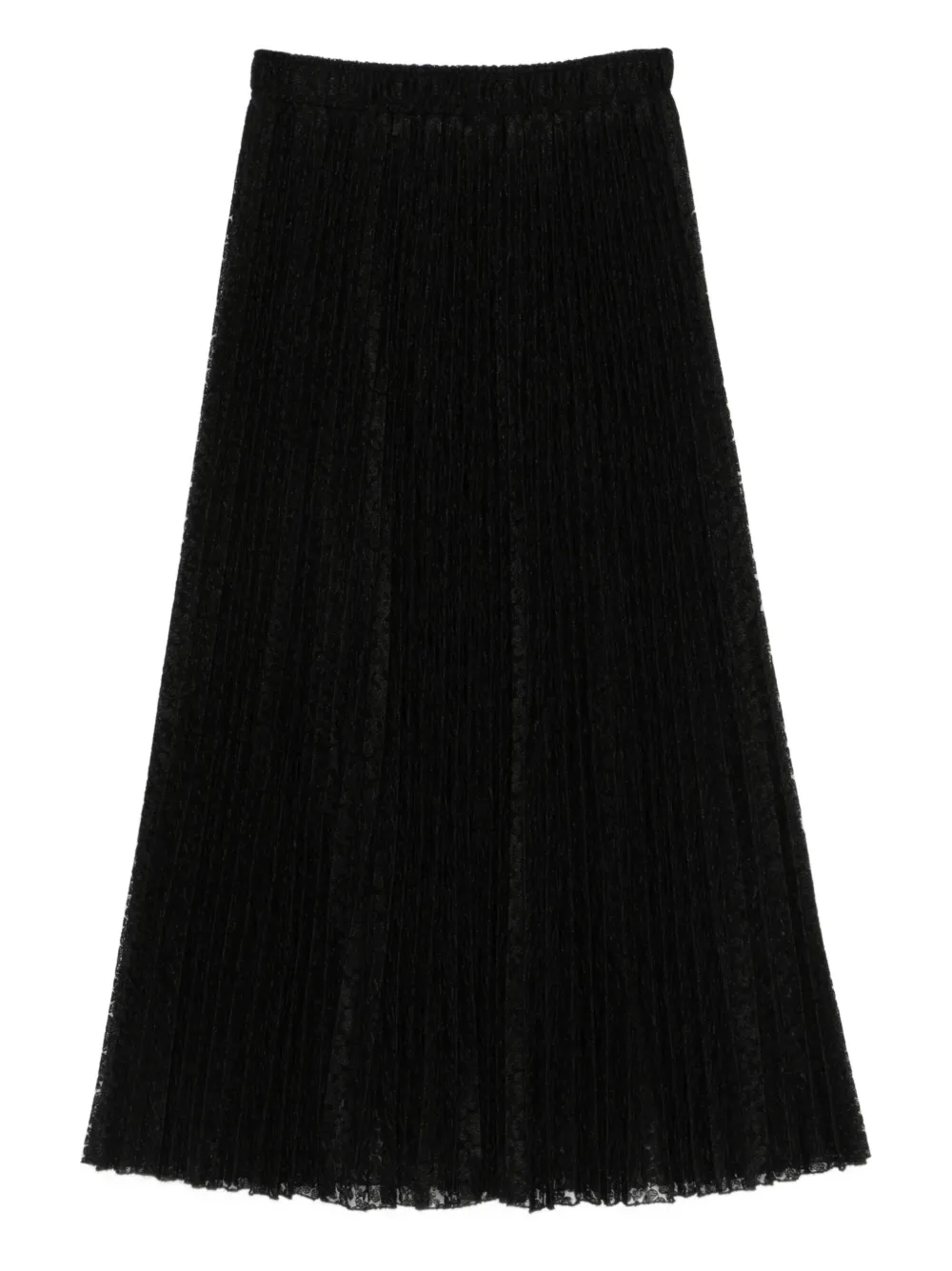 Ermanno Scervino plissé midi skirt - Nero