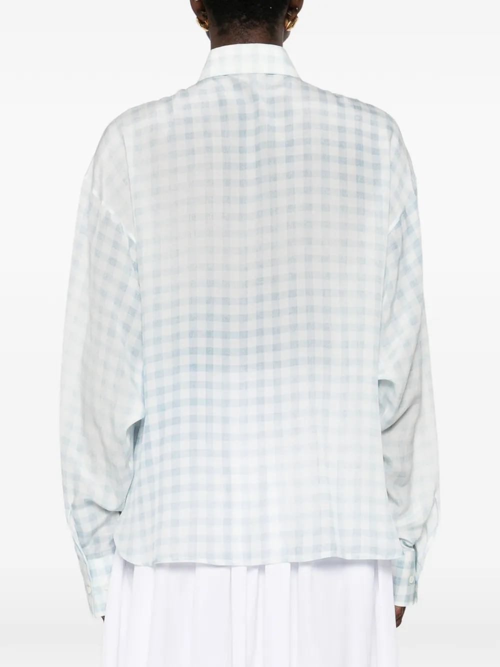 Ermanno Scervino Geruit blouse Blauw