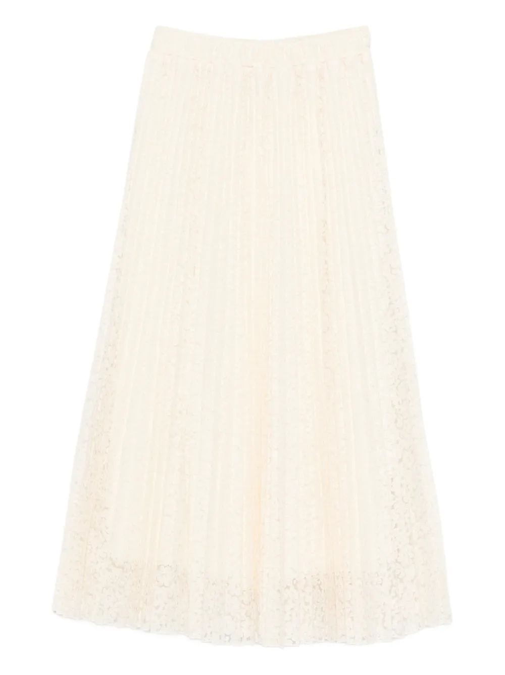 Ermanno Scervino pleated floral midi skirt - Toni neutri