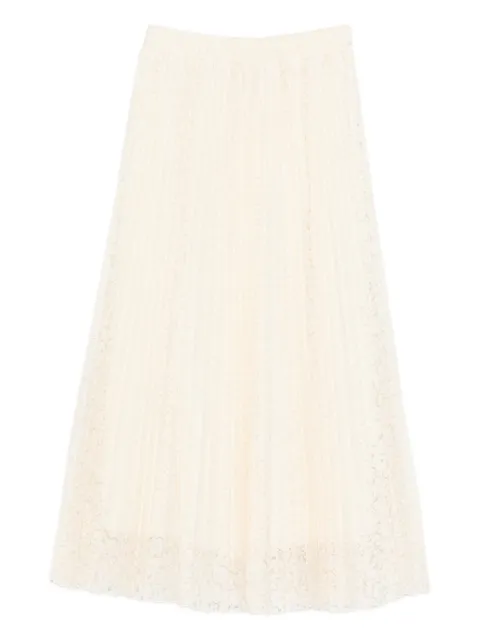 Ermanno Scervino pleated floral midi skirt