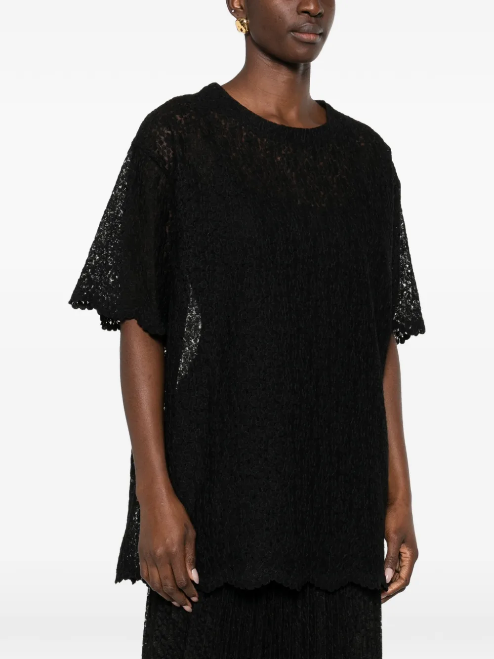 Lace Scalloped Top