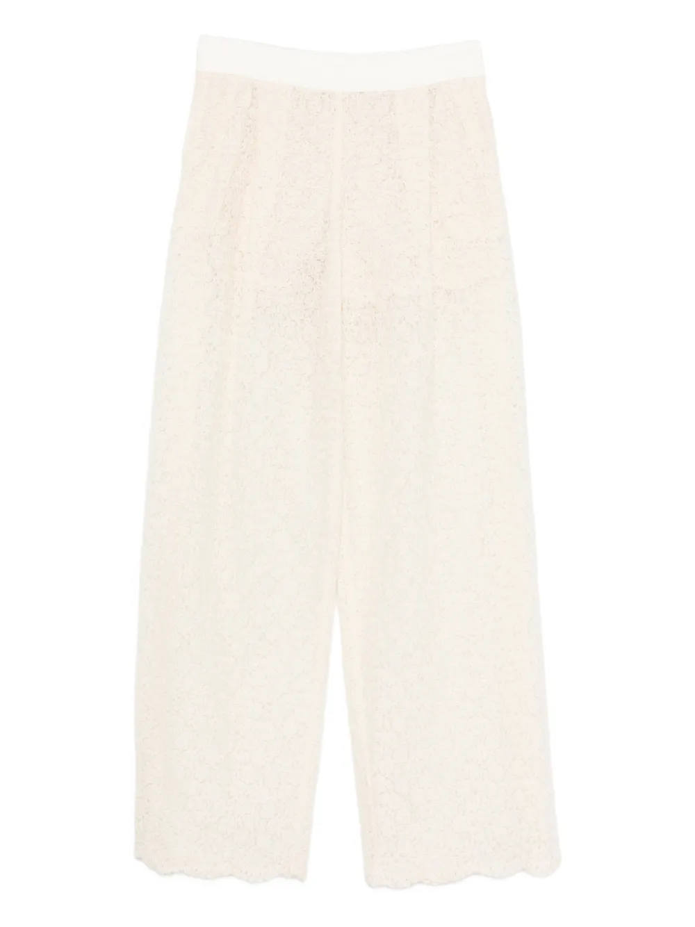 Ermanno Scervino scalloped trousers - Nude