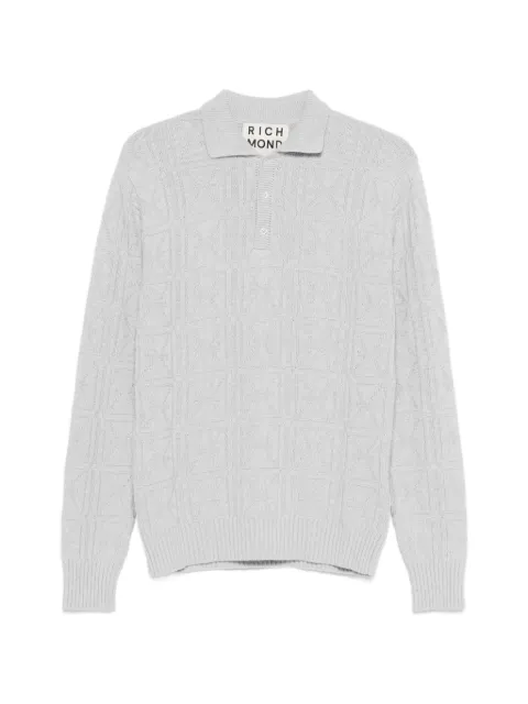 John Richmond patterned polo shirt
