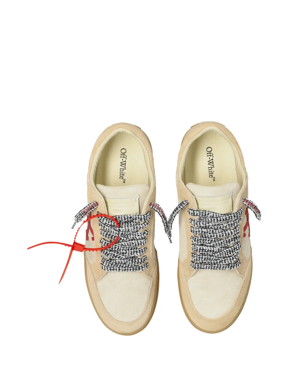 Off-White Low-top sneakers met applicatie Beige