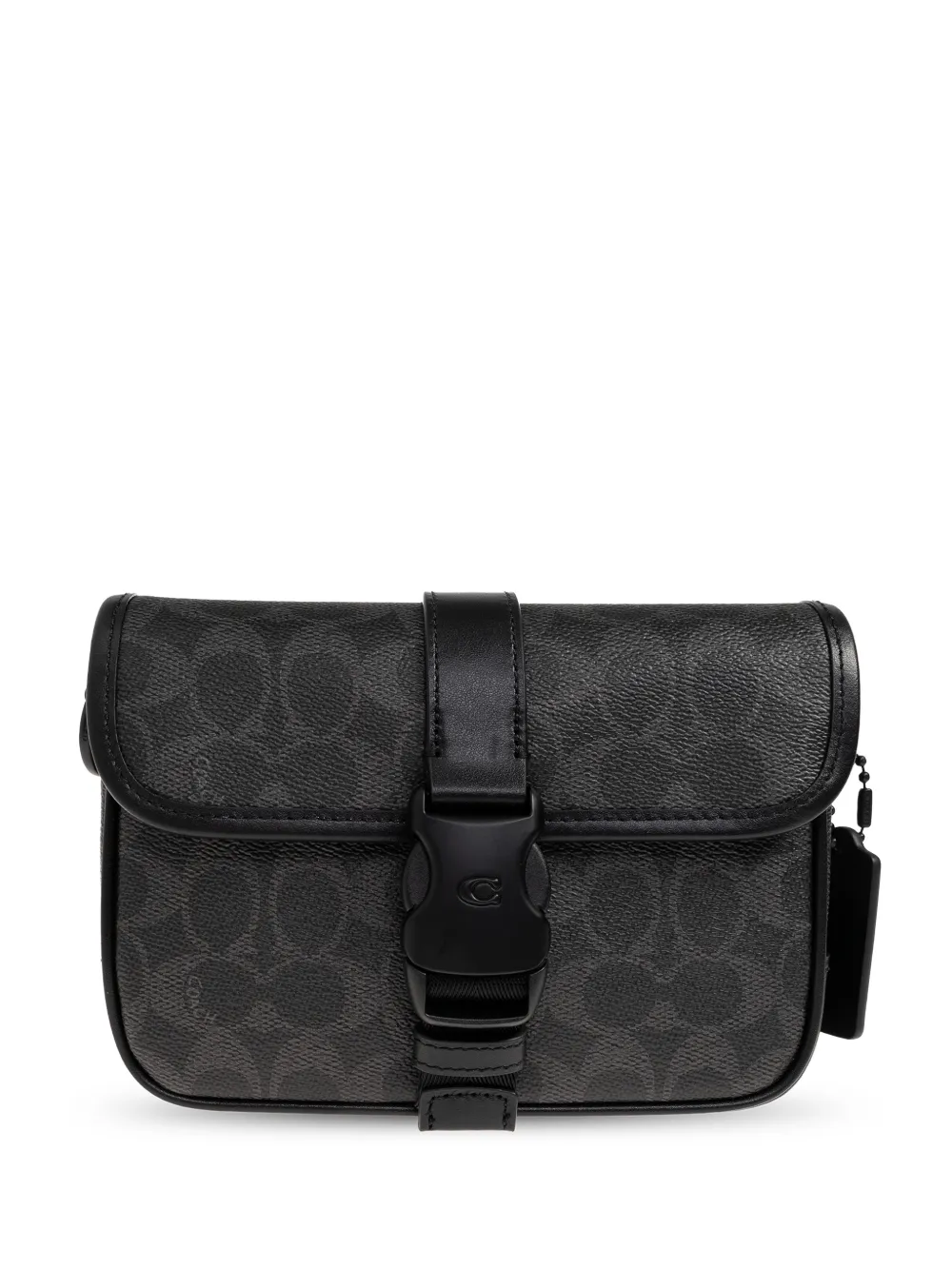 Coach League logo-patterned shoulder bag - Nero