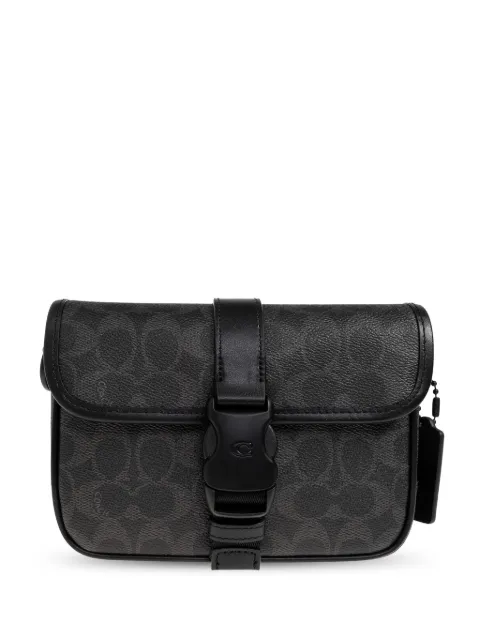 Coach League logo-patterned shoulder bag