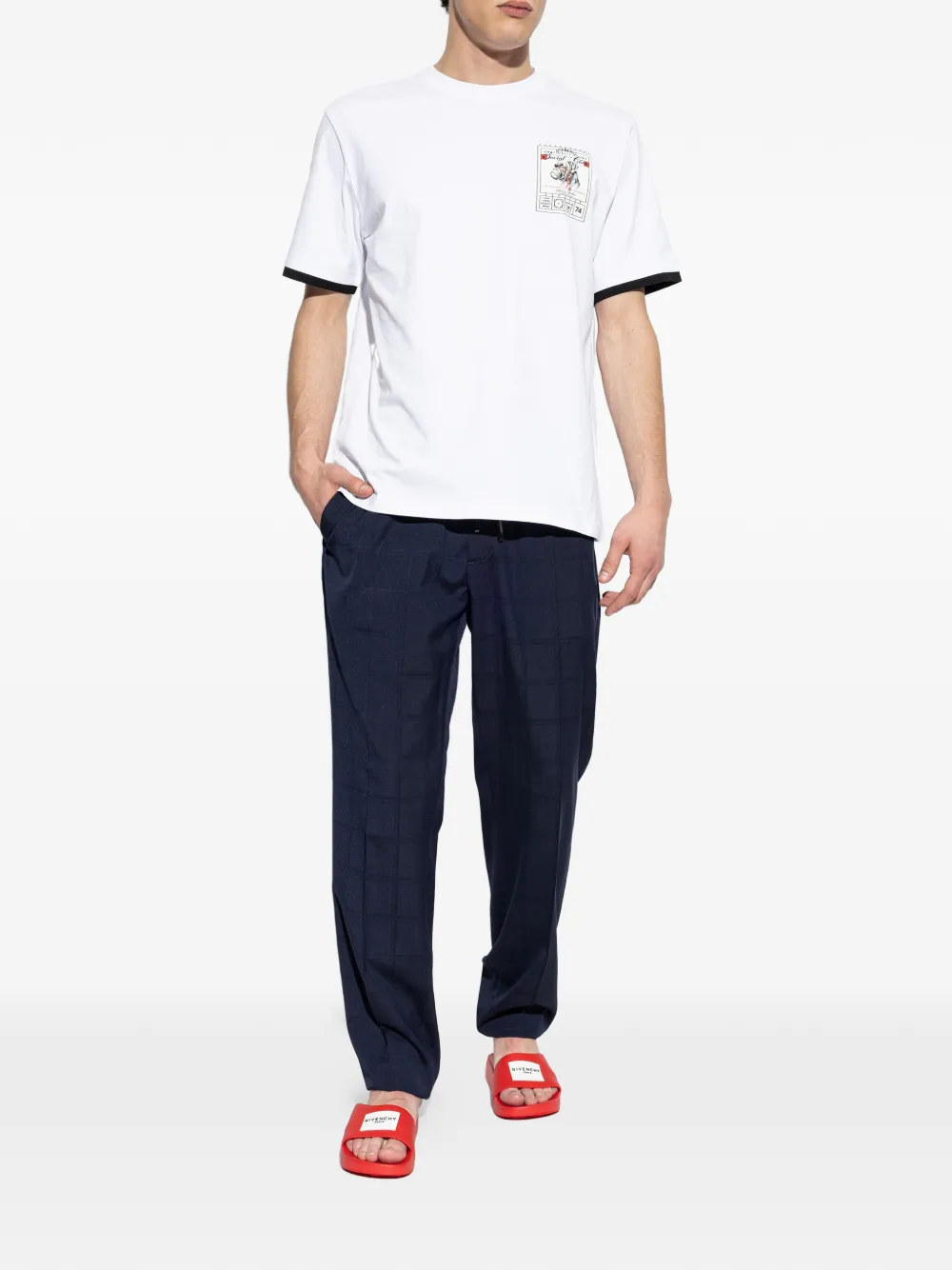 Givenchy Slippers met logoplakkaat Rood