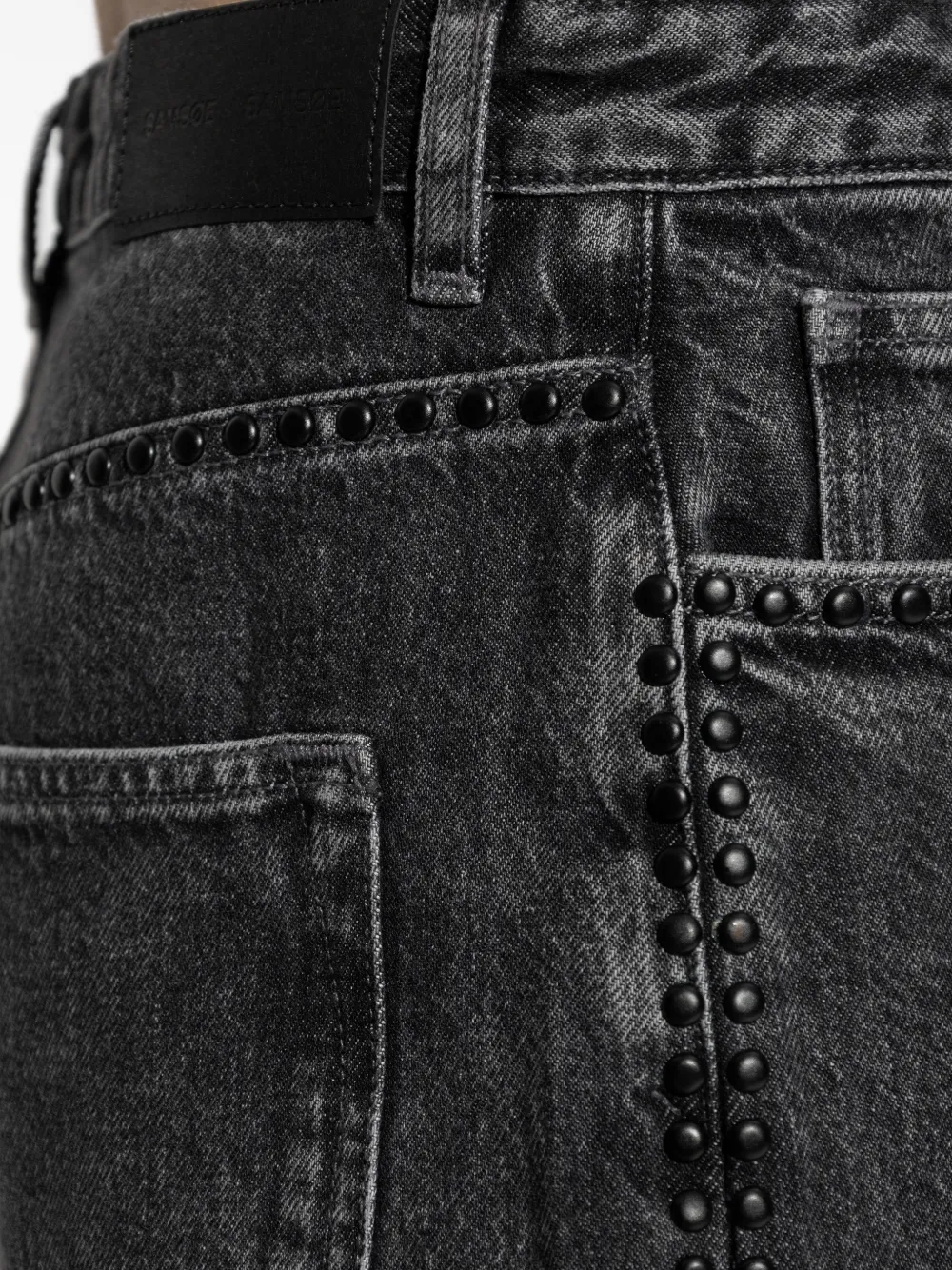 SAMSOE Denim jeans met studs Grijs