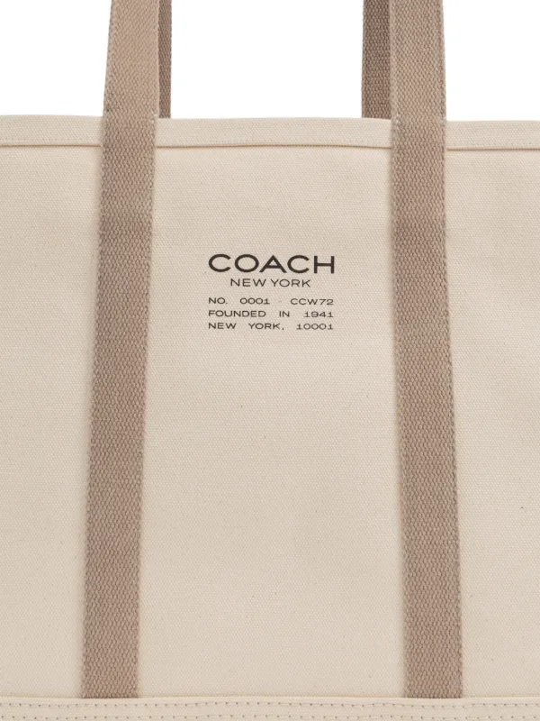 Coach Utility logo-print Tote Bag | Neutrals | FARFETCH Coach Beige Logo Canvas Tote with Cream Trim main image 0