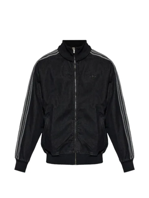 adidas side-stripe zip-fastening jacket
