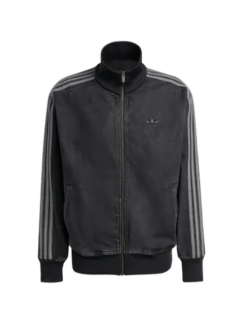 adidas side-stripe zip-fastening jacket