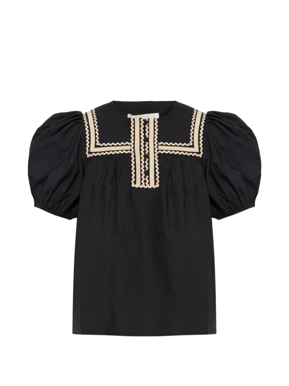 Ulla Johnson Lia puff-sleeve top - Nero