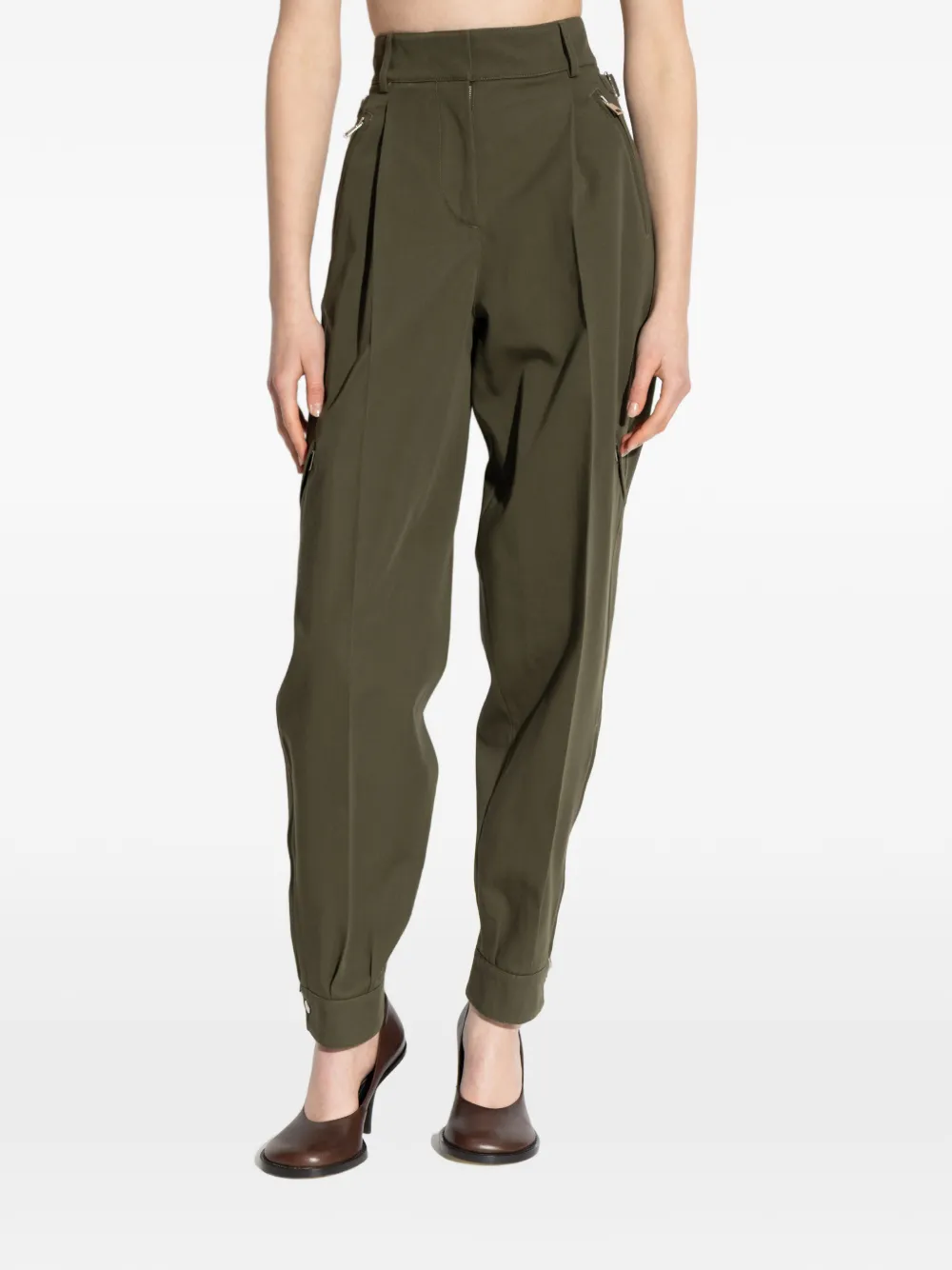 Givenchy Geplooide broek met ritszak Groen