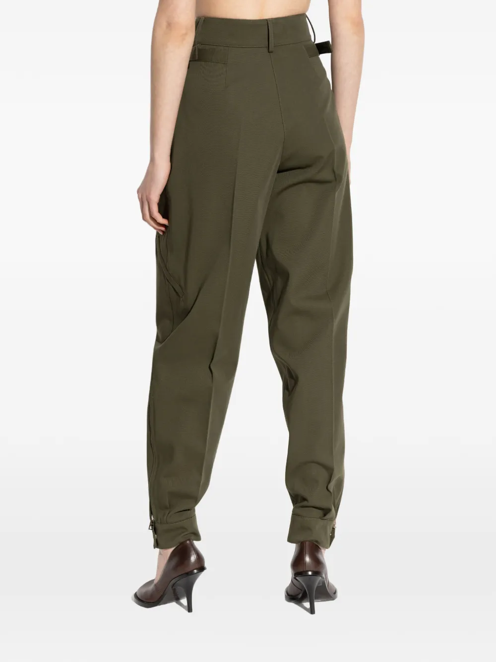 Givenchy Geplooide broek met ritszak Groen