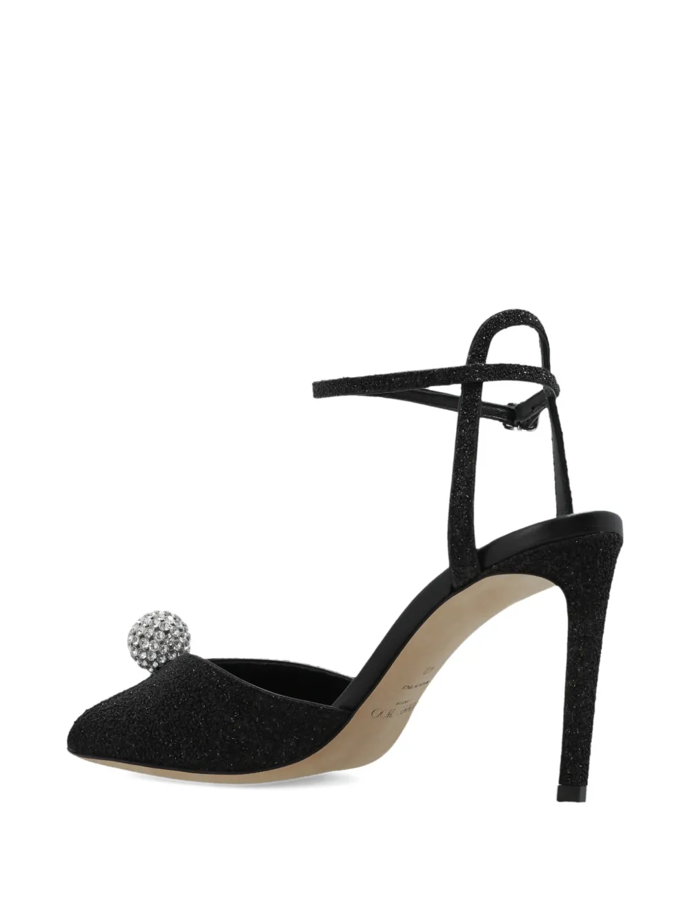 Jimmy Choo Sandalen verfraaid met kristallen en bandje Zwart