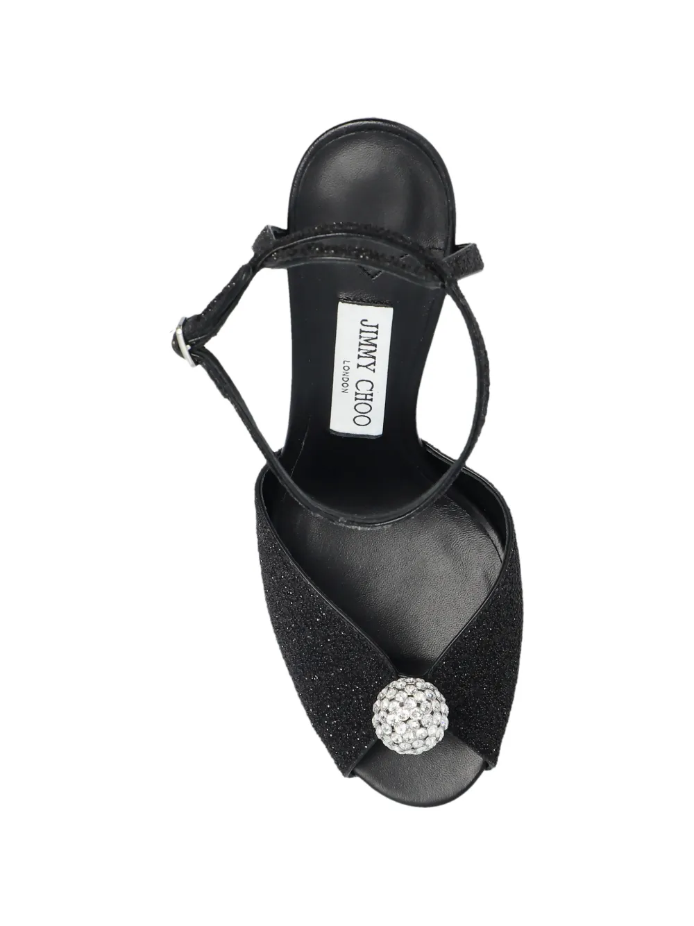 Jimmy Choo Sandalen verfraaid met kristallen en bandje Zwart