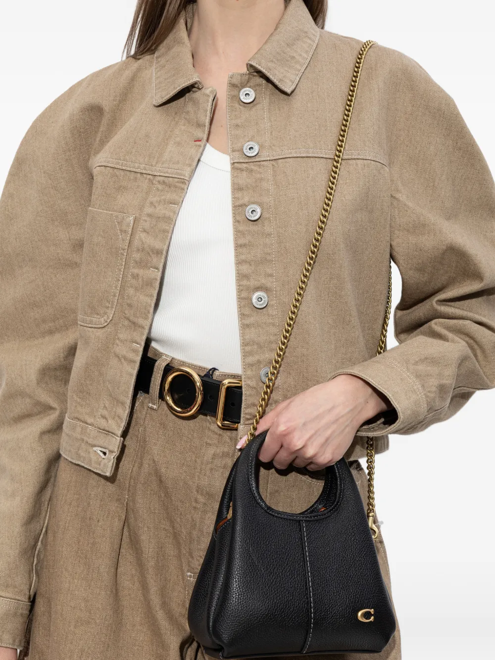 Coach Lana leather tote bag - Zwart