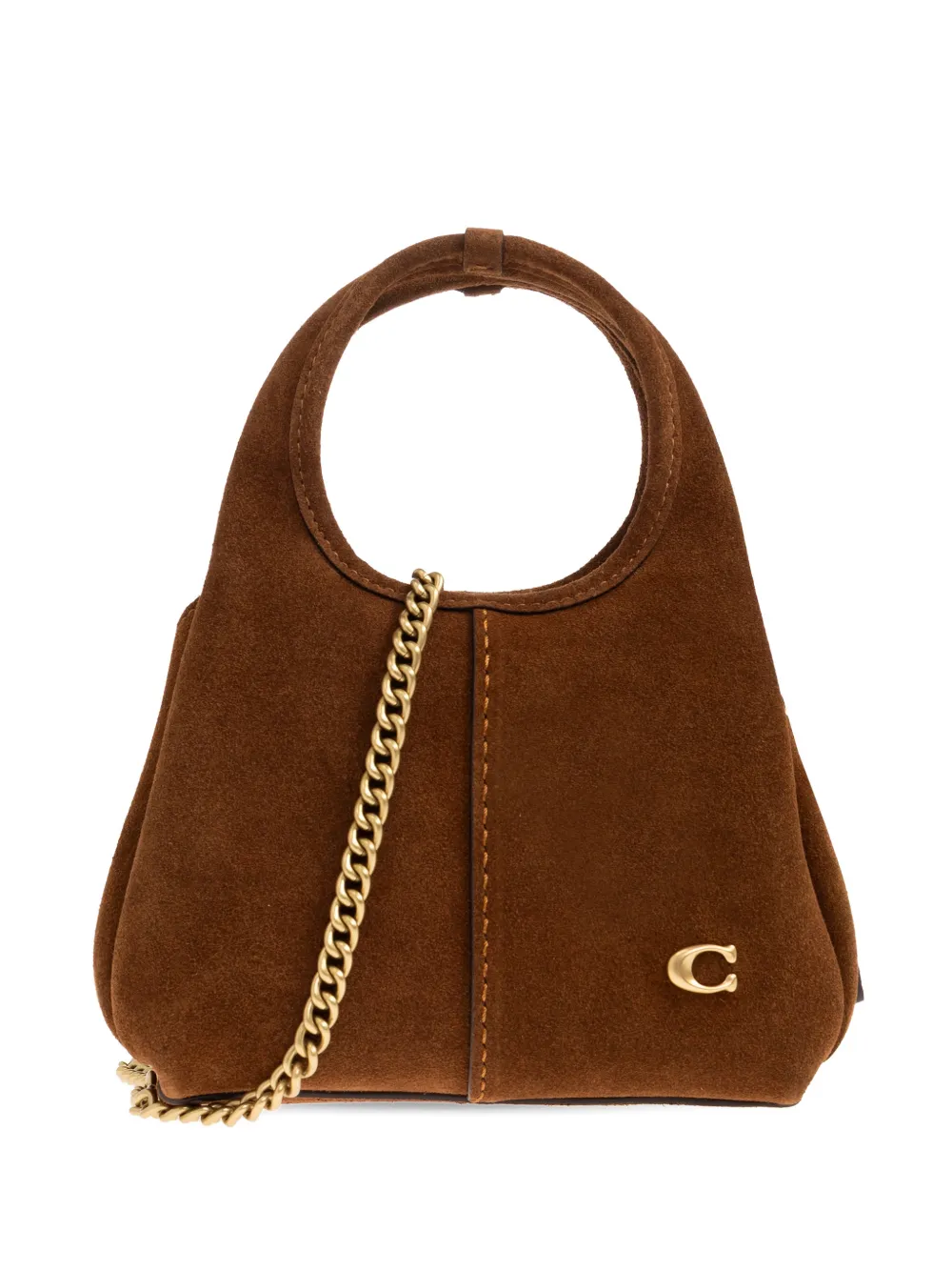 Coach chain leather tote bag - Marrone