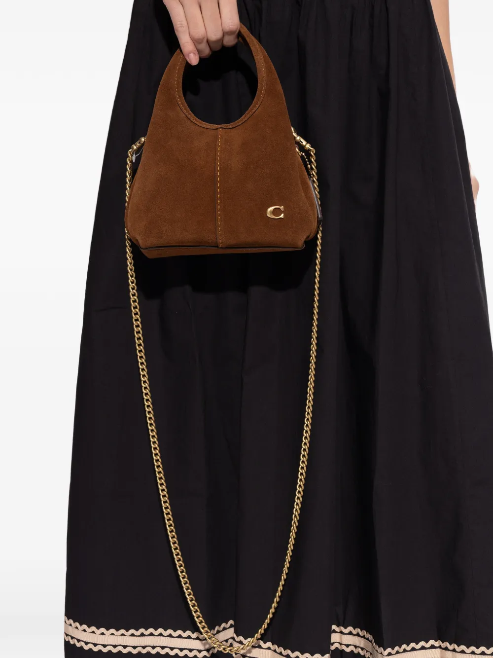 Coach chain leather tote bag - Bruin