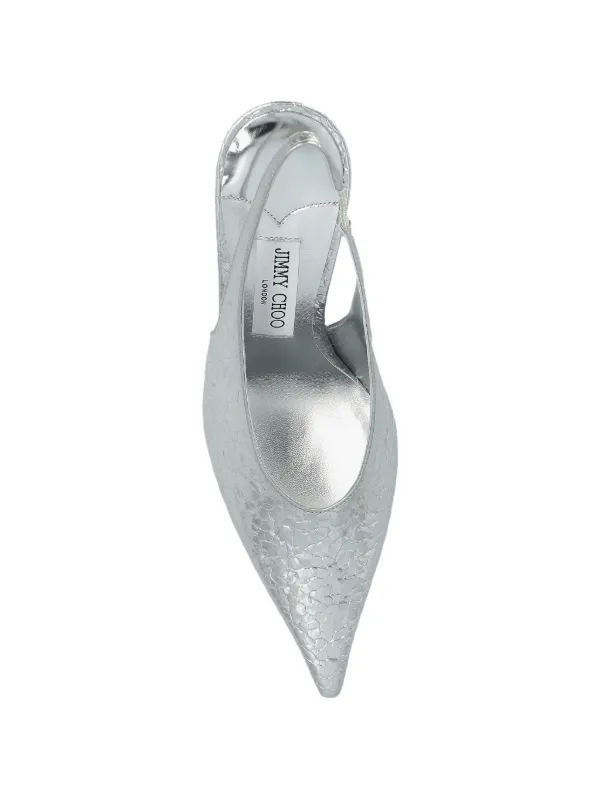 Jimmy Choo Isa Pointed Toe Heels Pumps | Silver | FARFETCH