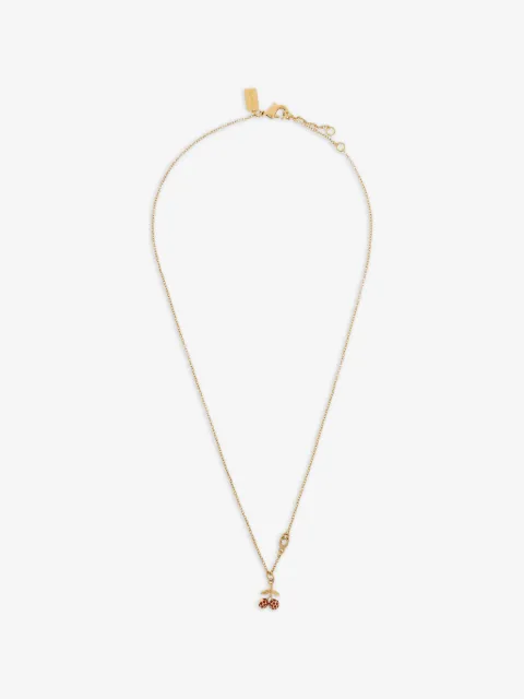 Coach collier à pendentif cerise