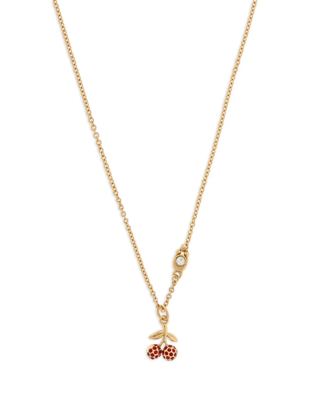  Coach Cherry Pendant Necklace - Gold 
