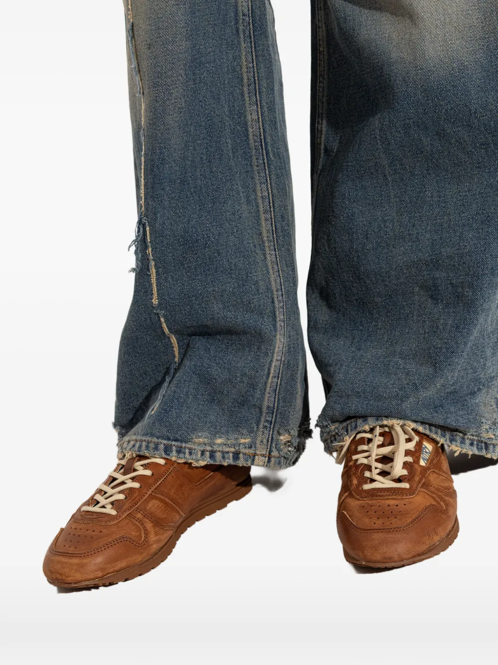 Autry Windspin leren sneakers Bruin
