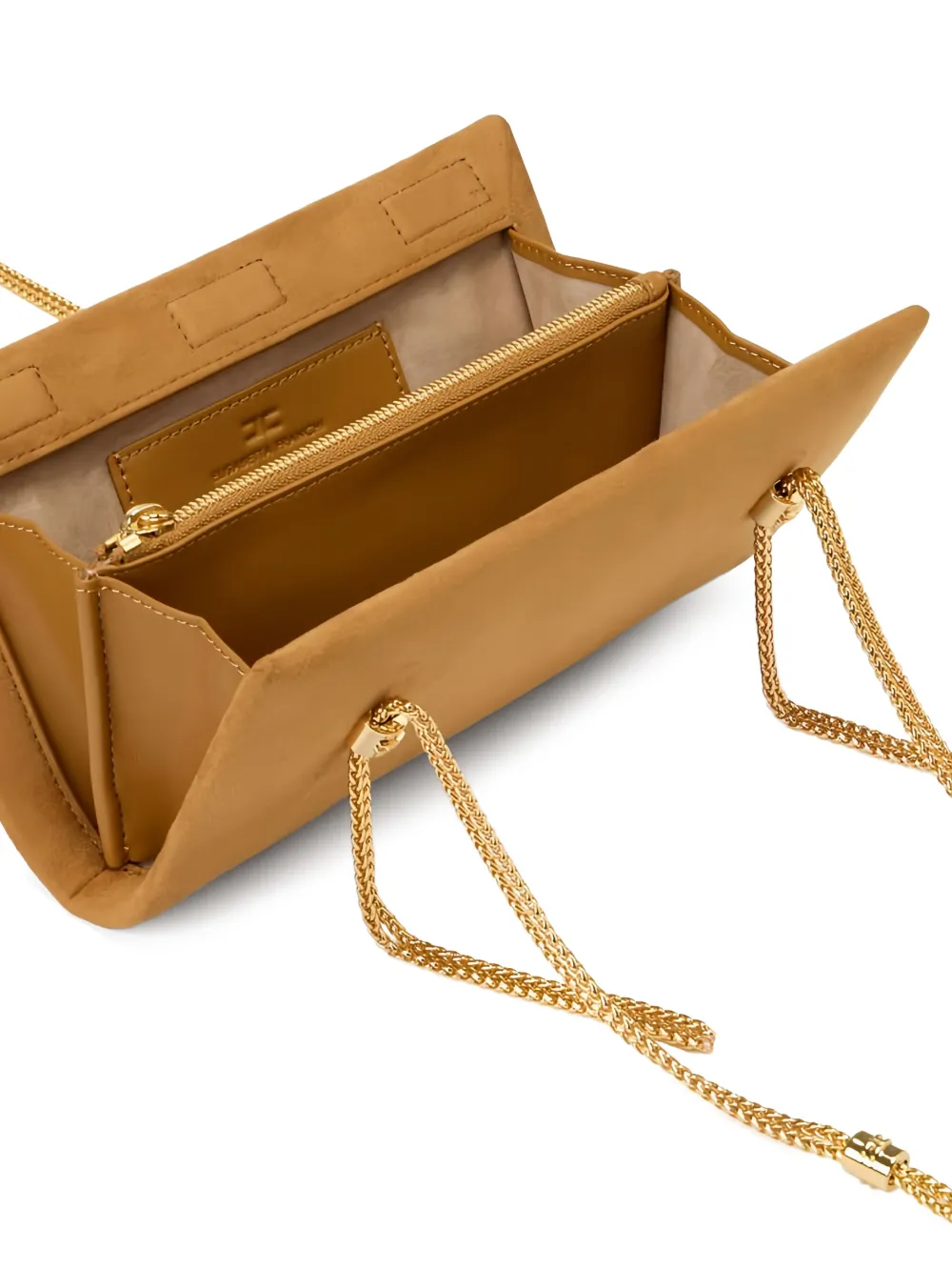 Elisabetta Franchi Schoudertas met logo Beige