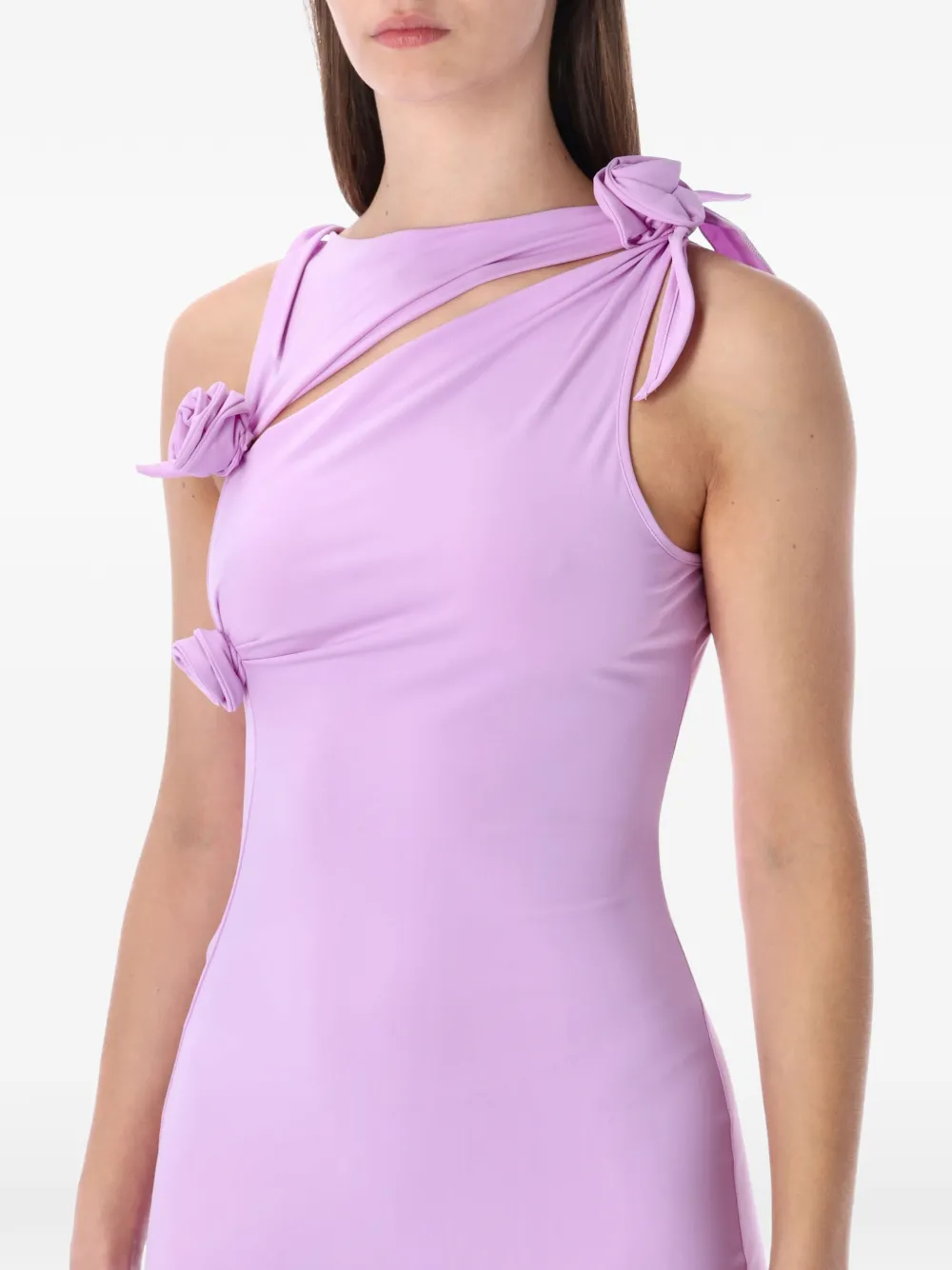 Coperni Midi-jurk met roos applicatie Paars
