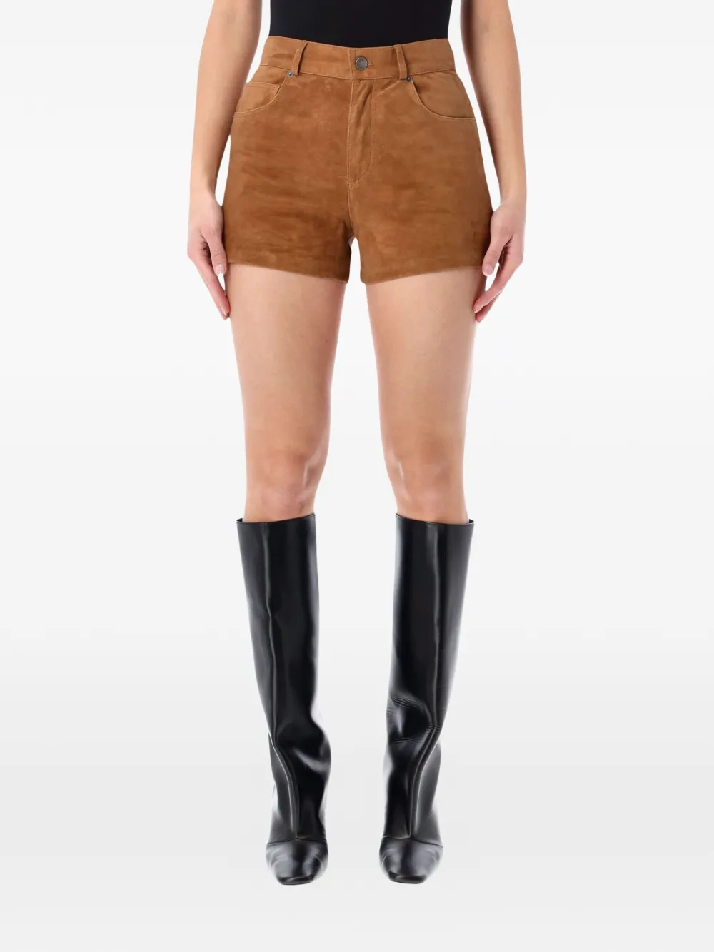 Haikure Brit suede shorts - Brown