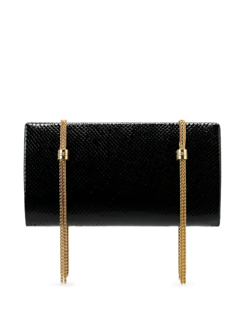 Elisabetta Franchi python texture chain clutch bag