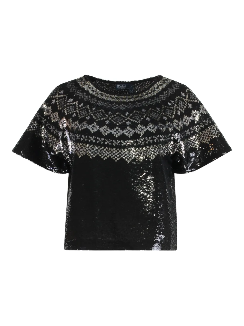 Polo Ralph Lauren sequinned short-sleeve T-shirt - Nero