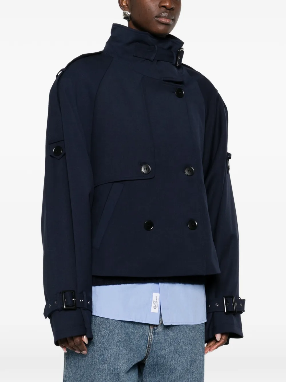  Gestuz Double-breasted Jacket - Blue 