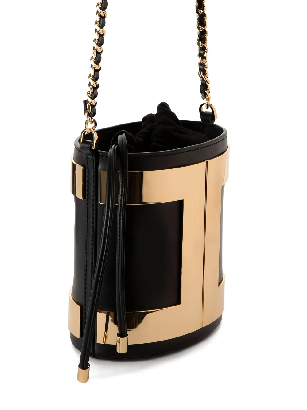 Elisabetta Franchi Bucket-tas met logo Zwart