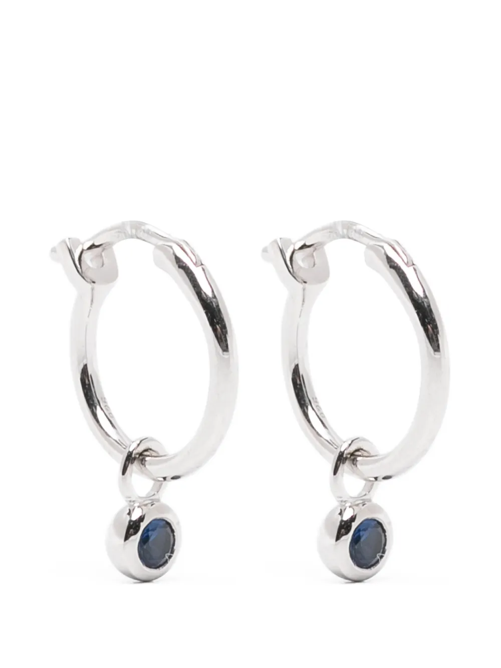 Missoma Tennis charm mini hoop earrings - Argento
