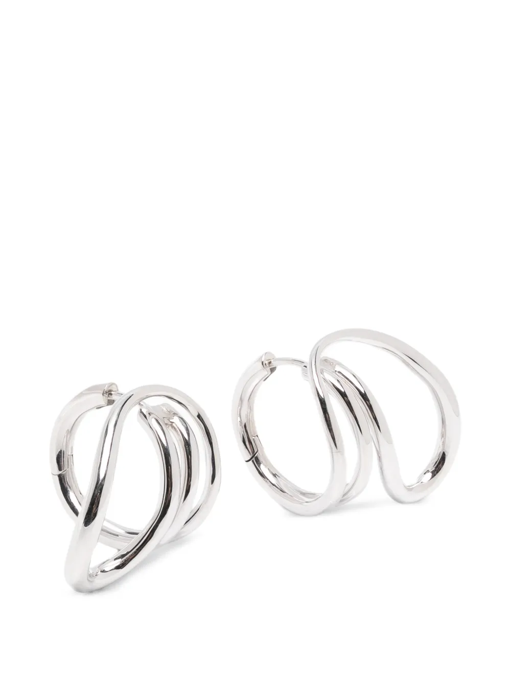Charlotte Chesnais Creoles round trip hoops earings - Argento