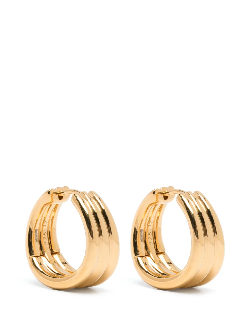 Missoma Savi triple ridge hoops earrings - Oro