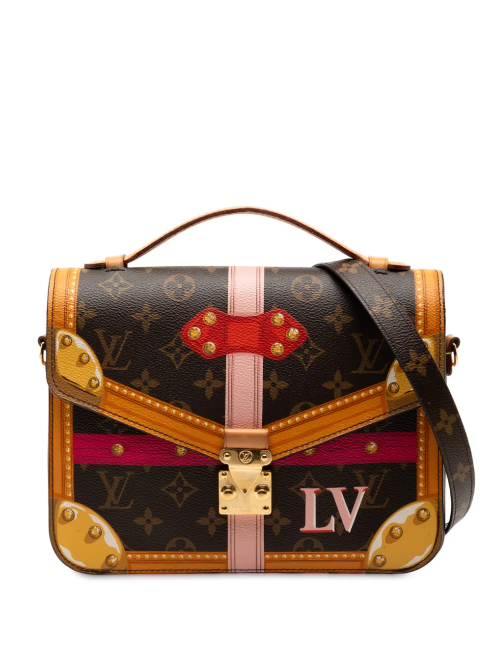 Louis Vuitton Pre-Owned 2018 Monogram Summer Trunk Pochette Metis satchel - Marrone