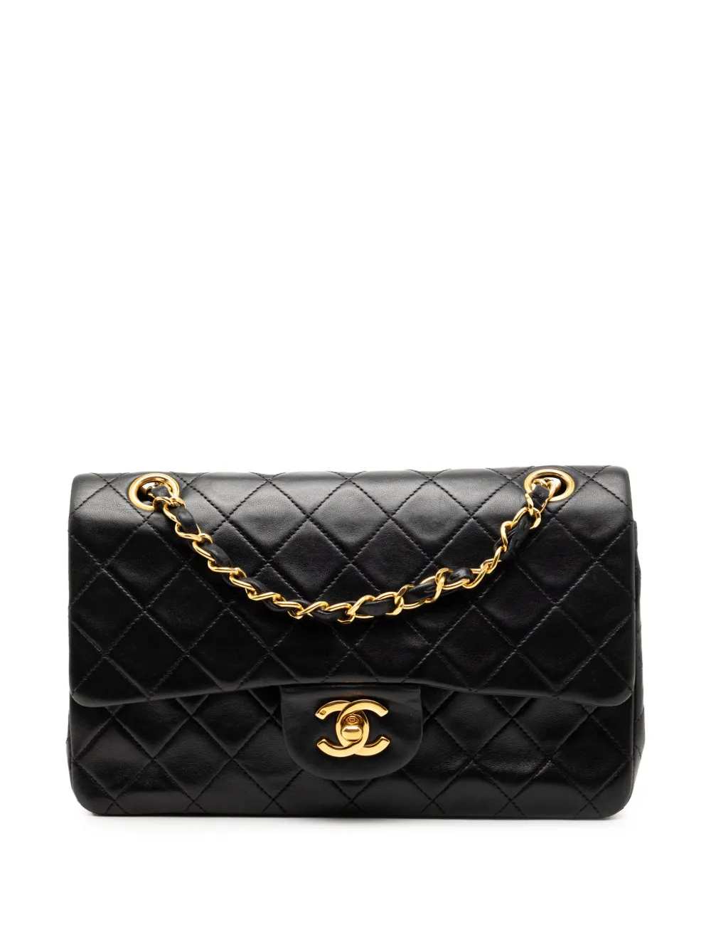 CHANEL Pre-Owned 1989-1991 Small Classic Lambskin Double Flap shoulder bag - Nero
