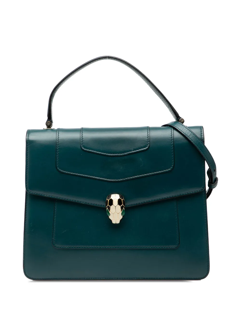 Bvlgari Pre-Owned 2010-2025 Small Calfskin Serpenti Forever Top Handle Bag satchel | verde | Image 1