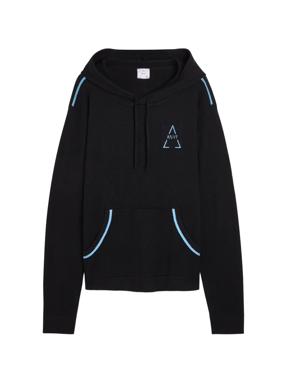 AN-Y1 logo-detail hoodie - Nero