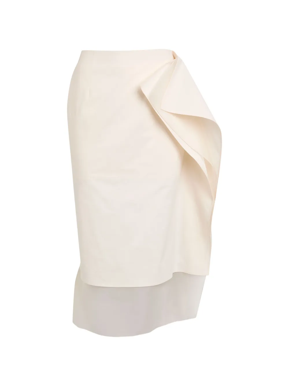 VORANIDA ruffled midi skirt - Toni neutri
