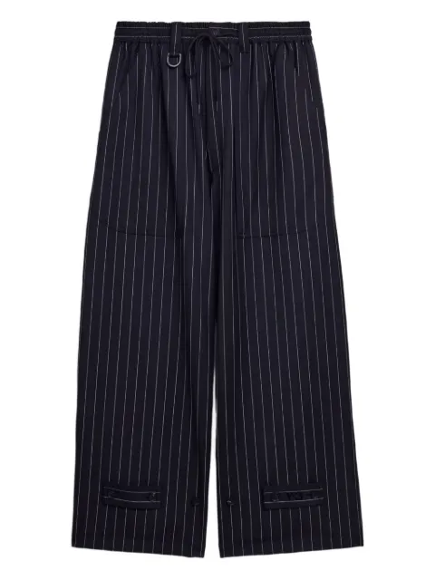 Y-3 pantalones con rayas diplomáticas estampadas
