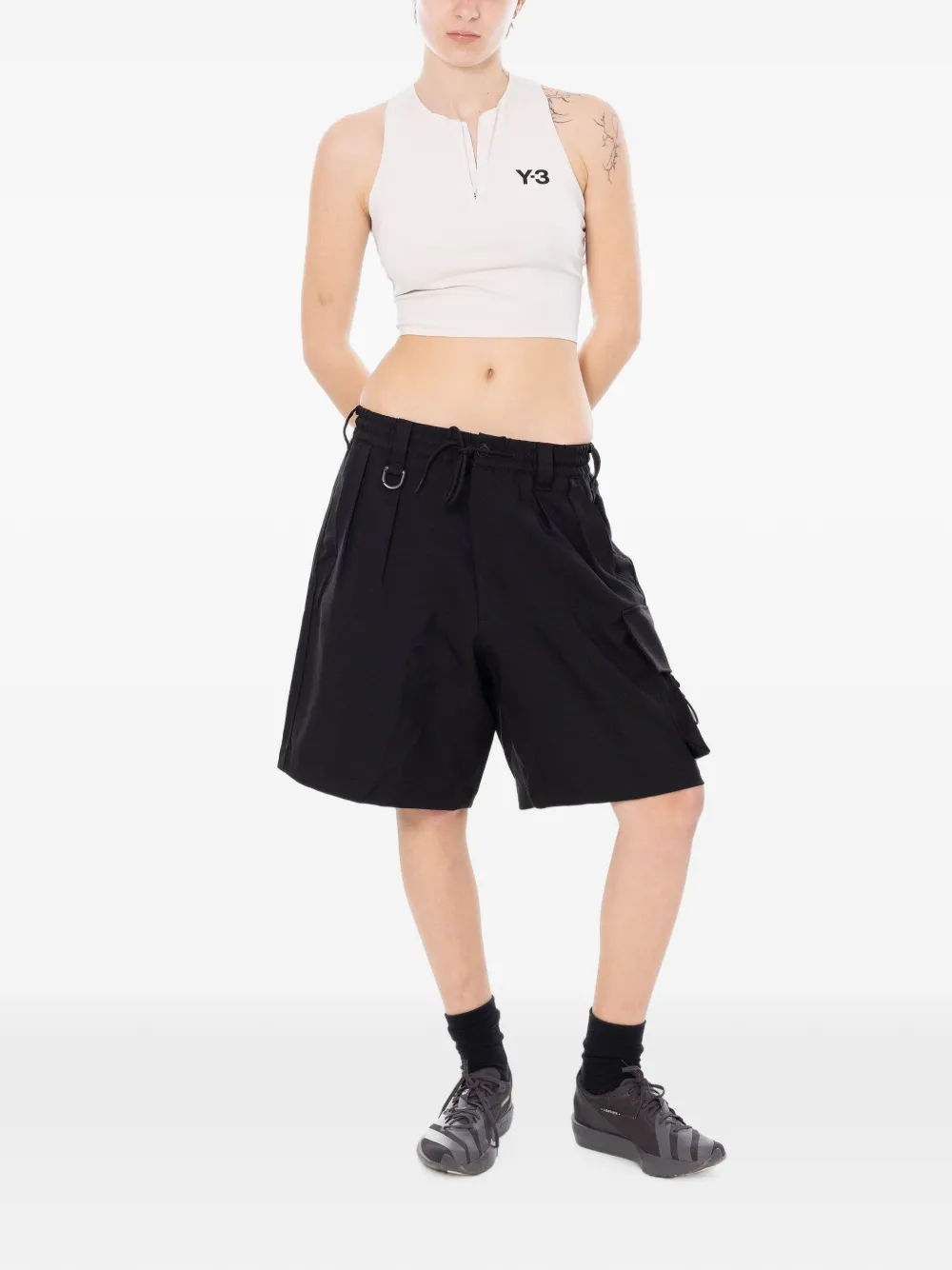 Y-3 Sport Uniform cargo shorts Zwart